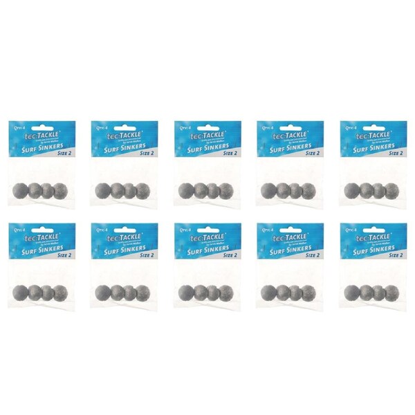 10x 4PK Jarvis Walker Surf Fishing Sinkers - Size 2