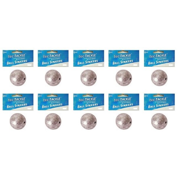 10x 20PK Jarvis Walker Ball Fishing Sinkers Value Pack - Size 4