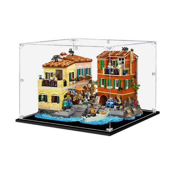 Acrylic Display Case for LEGO 21359 Ideas Italian Riviera Figure Storage Box Dust Proof Glue Free