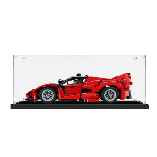 Acrylic Display Case for LEGO 42212 Technic Ferrari FXX K Figure Storage Box Dust Proof Glue Free