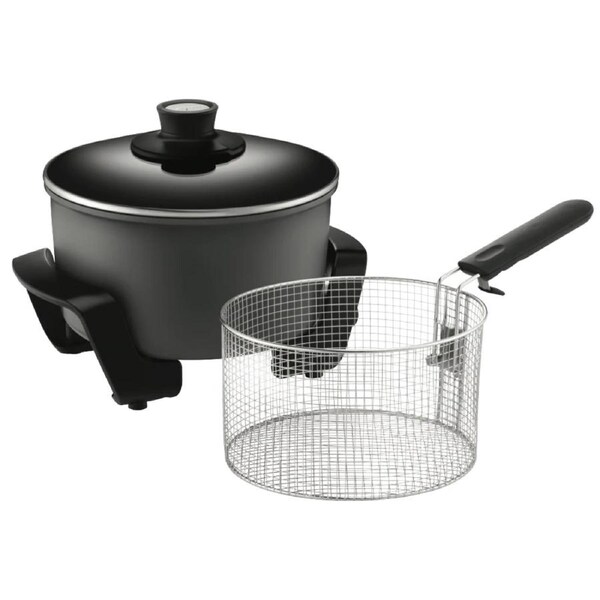 Sunbeam Deep Fryer - Electric Multi-Cooker - Kitchen Boil Roast Braise Stir-Fry Cooker Frypan - Stainless Basket