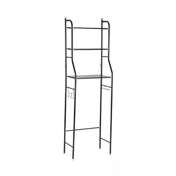Black Over Toilet Shelf 3-Tiers Bathroom Rack Laundry Washing Machine Storage Shelves