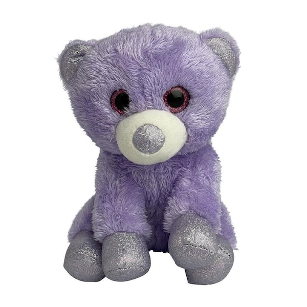 Momoko Teddy Bear Foil Animal Sit Stuffed Doll Kids Soft Plush Toy 20cm Purple
