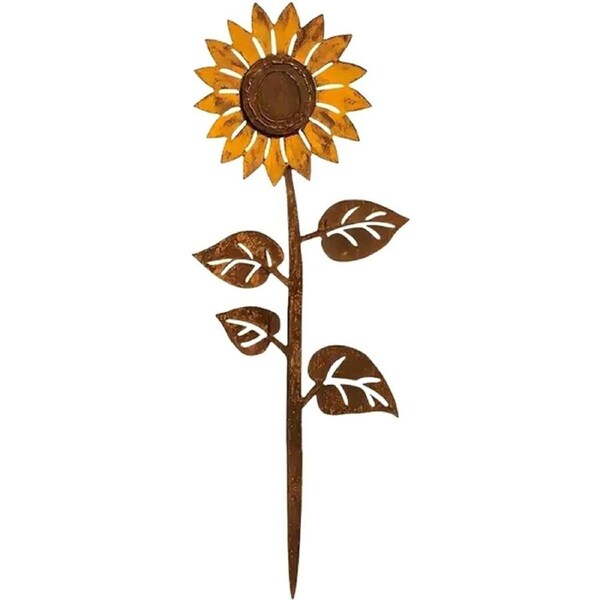 Sunflower Garden Stake Spring Decor Decorative Iron Crafts Yard Art Garden Decor for Outside for Terrace Decoration