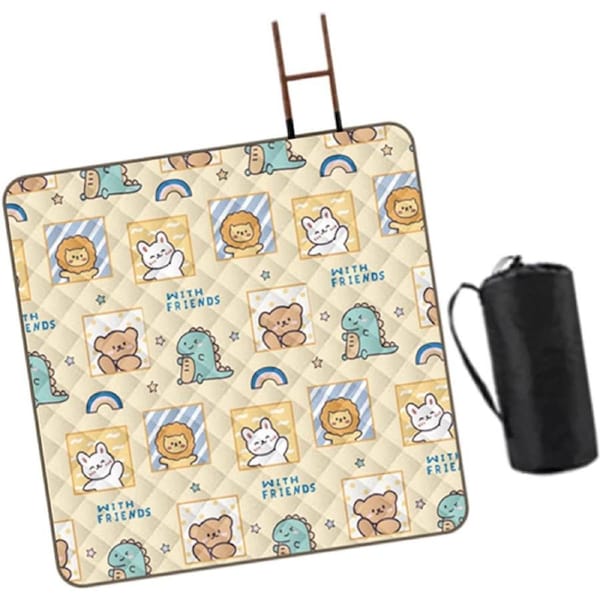 Picnic Blanket 78.74 Inchx78.74 inch Picnic Mat Foldable Beach Blanket for Indoor