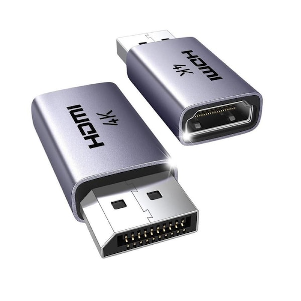 UGREEN DisplayPort to HDMI 4K Adapter 2 Pack Plug and Play Aluminium Black