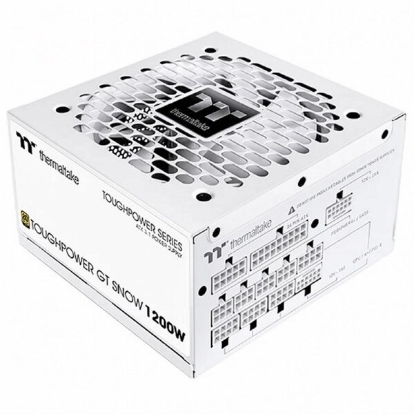 Thermaltake 1200W Toughpower GT 80+ Gold PCIe Gen 5.1 ATX 3.1 Fully Modular Power Supply - Snow (PS-TPT-1200FNFAGA-W)