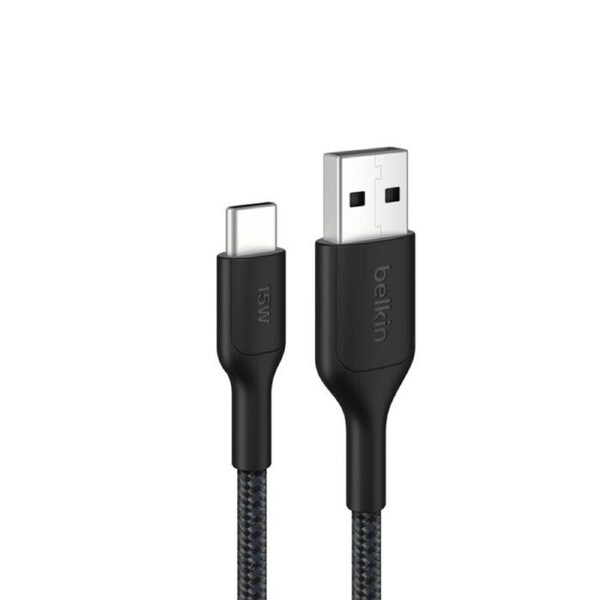 Belkin BoostCharge Pro Braided USB-A to USB-C 2.0 Cable (1M) - Black