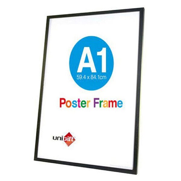 Unigift A1 Wooden/Glass Poster Picture Photo Frame 59.4x84.1cm Black