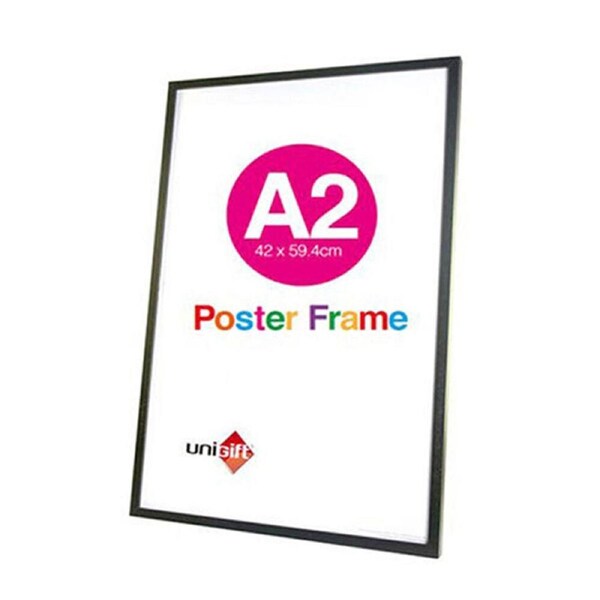 Unigift A2 Wooden/Glass Poster Picture Photo Frame 42x59.4cm Black
