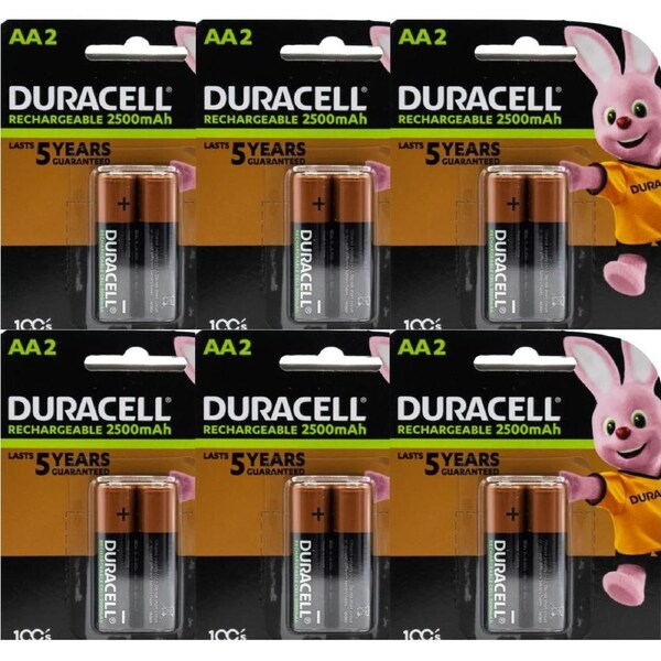 Duracell AA Rechargeable Batteries Charging 12 Pack