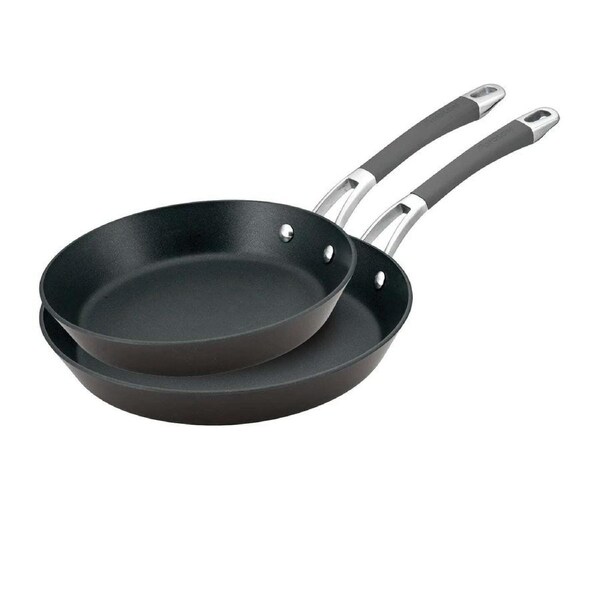 2pc Anolon Endurance+ Nonstick Induction 20/26cm Open French Skillet Twin Pack