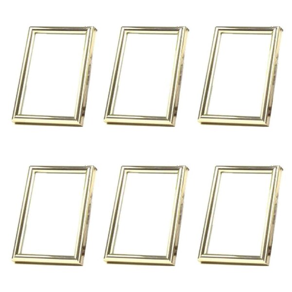 6PK Unigift Metallic Wooden/Glass Picture Photo Frame 10x15cm Assorted