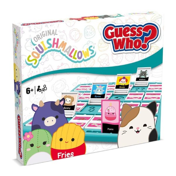 Guess Who Squishmallows Edition Children's Guessing Board Game 3+