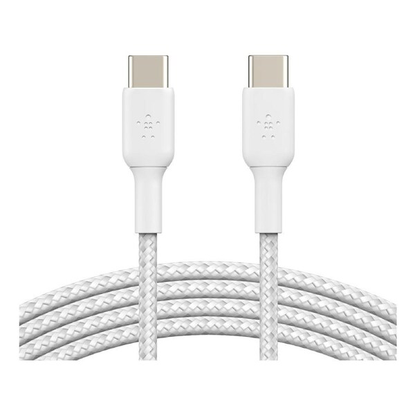 Belkin BoostCharge Braided USB-C to USB-C Cable (1M) (Pack of 2) - White