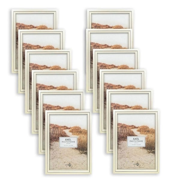 12PK Unigift Axel Glass Home Decor Picture Photo Frame A4 21x29.7cm Ivory/Black