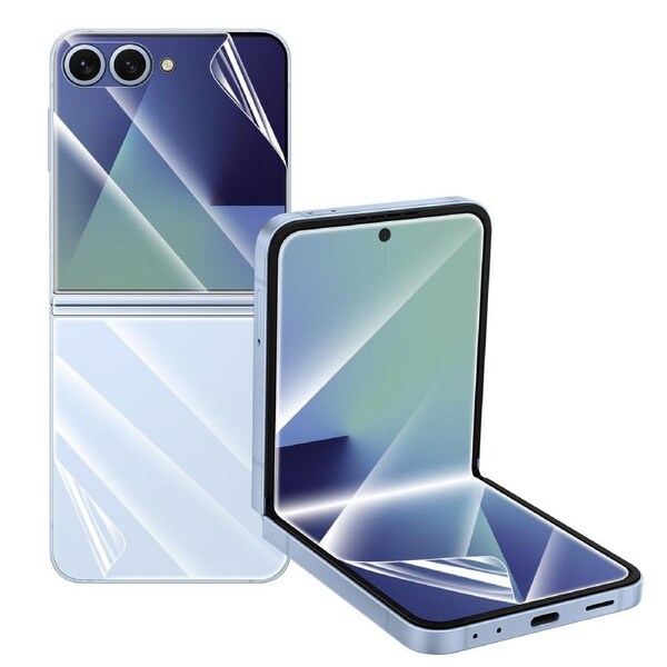 ZUSLAB Samsung Galaxy Z Flip 7 Screen Protector Premium Quality Edge to Edge High Definition Flexible TPU Film (2025) (Full Set)