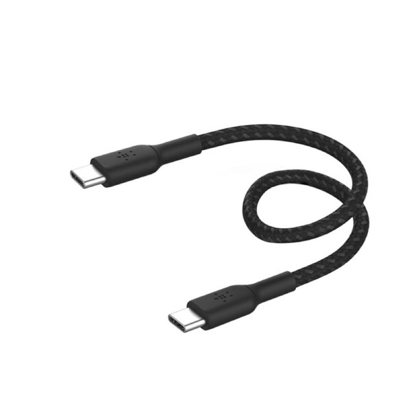 Belkin BoostCharge Braided USB-C to USB-C Cable (0.15M) - Black