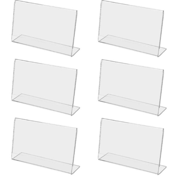 6PK Unigift Inspire Horizontal Standing Picture Photo Frame 10x15cm Clear