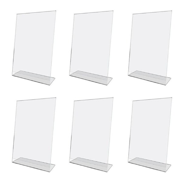 6PK Unigift Inspire Vertical Standing Picture Photo Frame 15x20cm Clear