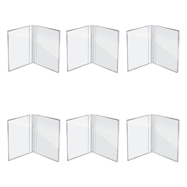 6PK Unigift Inspire Vertical Double Picture Photo Frame 10x15cm Clear