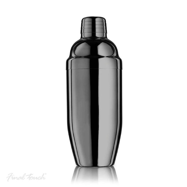 Final Touch Cocktail Shaker 532mL Double-Wall Black Chrome, Winex FTA1850-19