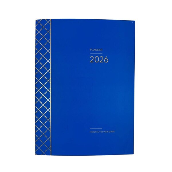 2026 Planner OzCorp A4 Month to View Indigo, OzCorp MOP06