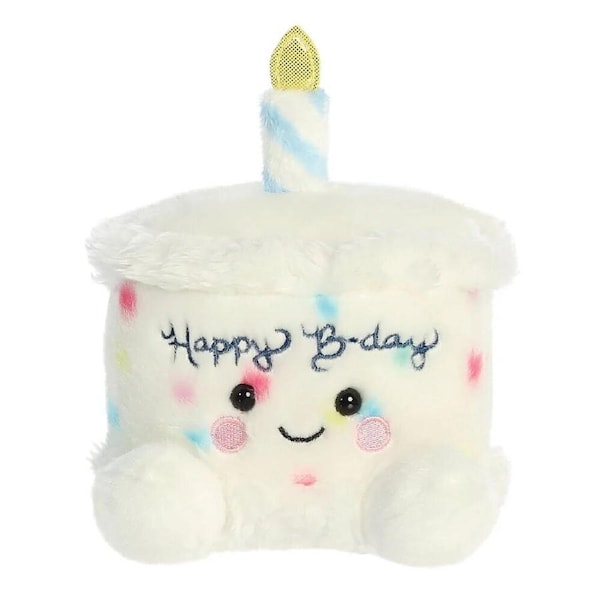 Aurora Palm Pals Plush 13cm Happy B-Day Cake, Cotton Candy 33902