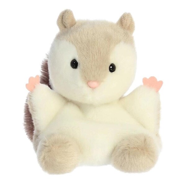 Aurora Palm Pals Plush 13cm Flaps Flying Squirrel, Cotton Candy 33853