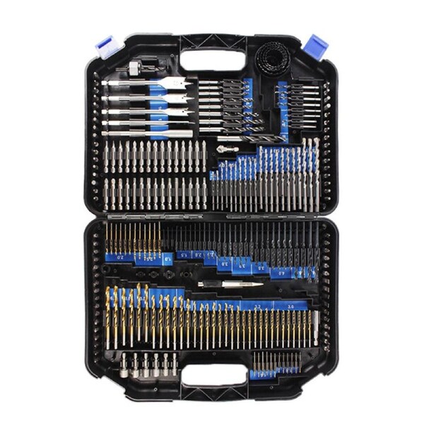 246pcs Drill Bit Set Hole Opener Drills Kit Metal Wood Plastic DIY Power Tools