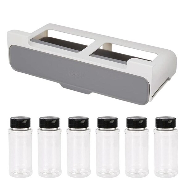 Wall Mounted Spice Container Rack Adjustable Seasoning Storage Box Set Use