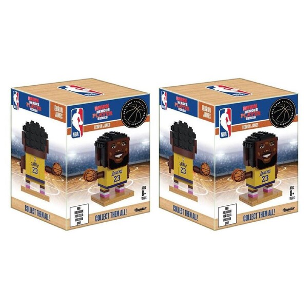 2PK Hunter Products Brick Heroes NBA 6 Player Series Figure Asst Collectable 8y+