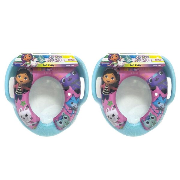 2PK Gabbys Dollhouse Soft Padded Potty Seat Kids Toilet Training 24m+