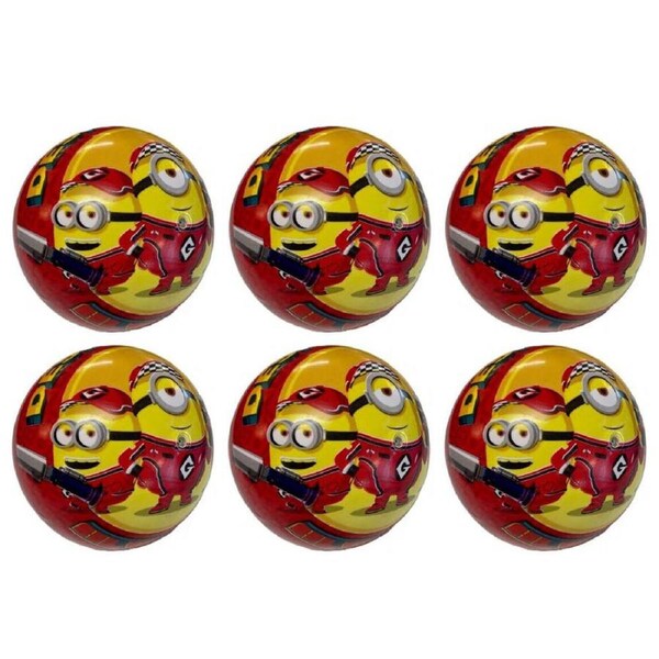 6PK Despicable Me 4 Play Ball Kids/Children Interactive Toy Outdoor Game 12m+