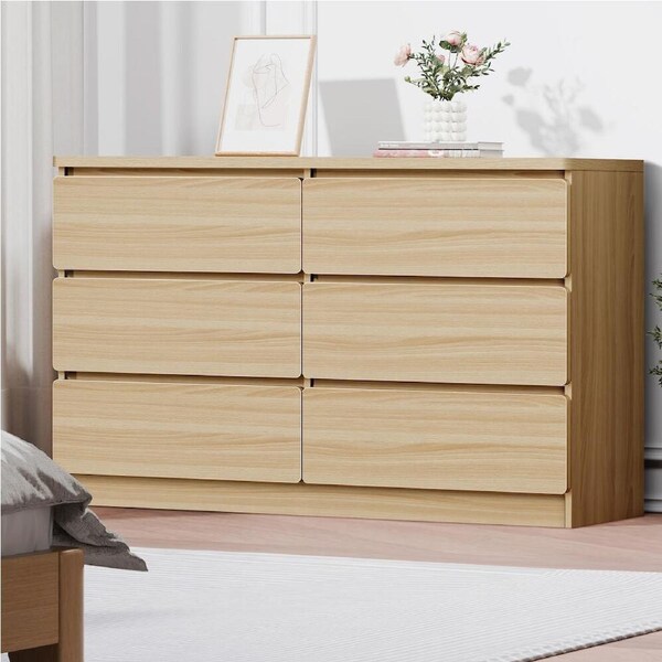 ALFORDSON 6 Chest of Drawers Minimalist Storage Cabinet Dresser Oak