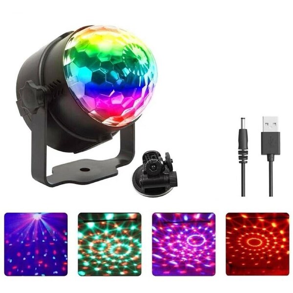 USB Mini LED Disco Lights RGB Ball Party Strobe Effect Lamp Disco Ball