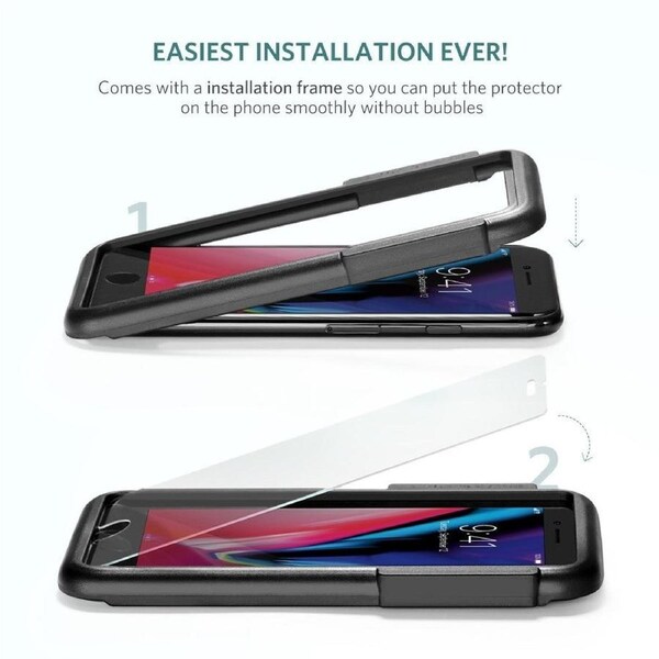 UGREEN 2.5D Round Edge HD Screen Protector, 2 Pack Tempered Glass For iPhone 7/8 Plus 5.5 inch 60395