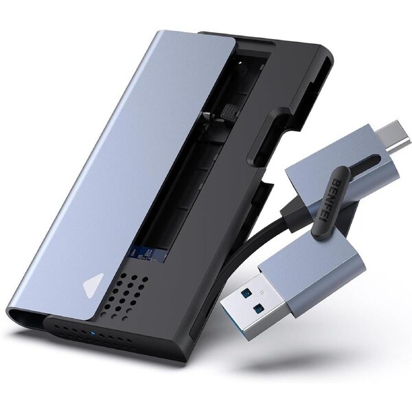 BENFEI 345GY M.2 NVME SATA SSD Enclosure, 10 Gbps USB Type-C/Type-A to NVME PCI-E SATA M-Key/(B+M)