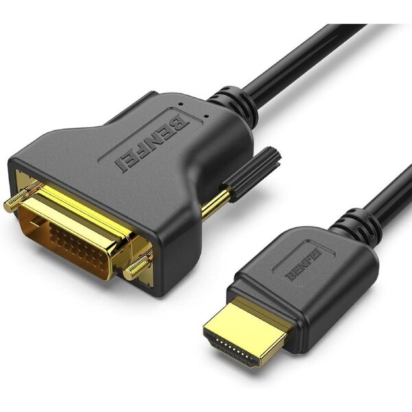 BENFEI HDMI to DVI, Bi Directional DVI-D 24+1 Male to HDMI Male High Speed Adapter Cable