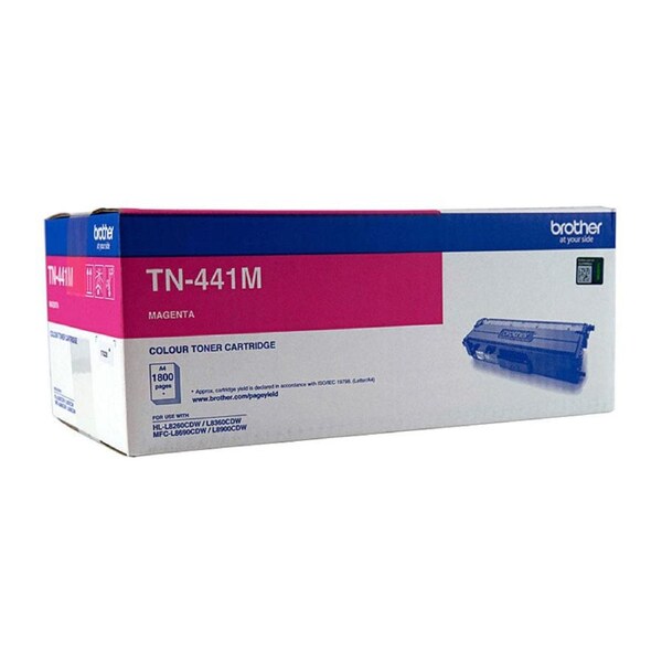 BROTHER TN-441M Colour Laser Toner - Magenta Standard Cartridge- HL-L8260CDN/8360CDW MFC-L8690CDW/L8900CDW - 1,800 Pages