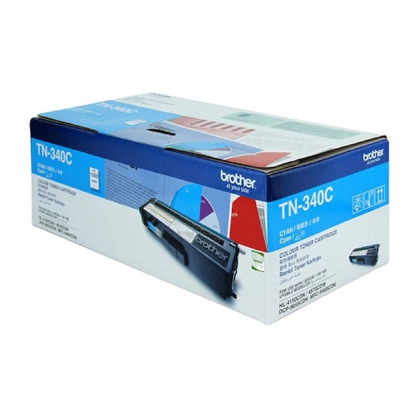 BROTHER TN-340C Colour Laser Toner - Standard Yield Cyan, HL-4150CDN/4570CDW, DCP-9055CDN, MFC-9460CDN/9970CDW - 1500 pages