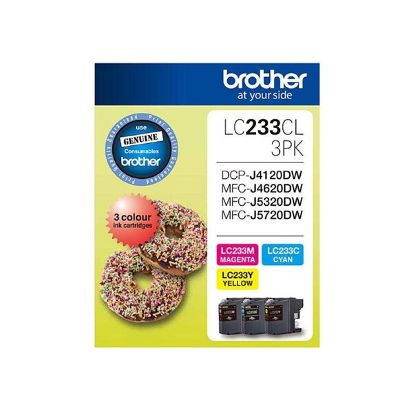 Brother LC-233 Colour Value Pack Cyan, Magenta, Yellow 3 Cartridges