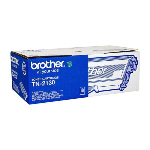 Brother TN-2130 Mono Laser Toner- Standard, HL-2140/2142/2150N/2170W, DCP-7040, MFC-7340/7440N/7840W- Up to 1500 pages