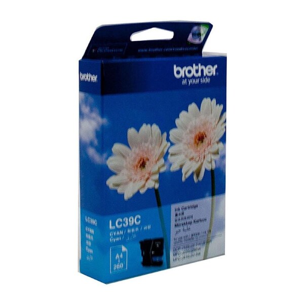 Brother LC-39C Cyan Ink Cartridge - DCP-J125/J315W/J515W MFC-J220/J265W/J410/J415W/J140W- up to 260 pages