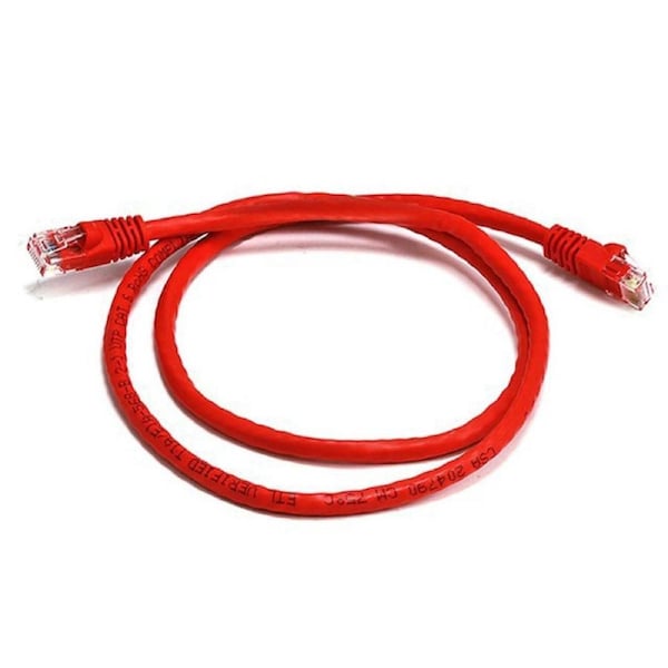 8WARE Cat6a UTP Ethernet Cable 25cm Snagless Red