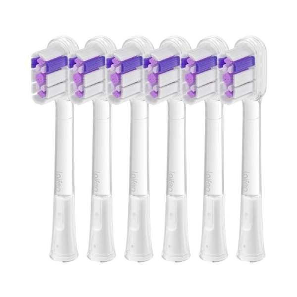Laifen Cushioned Toothbrush Heads 6 Pack Ultra Whitening Bristles Replacement