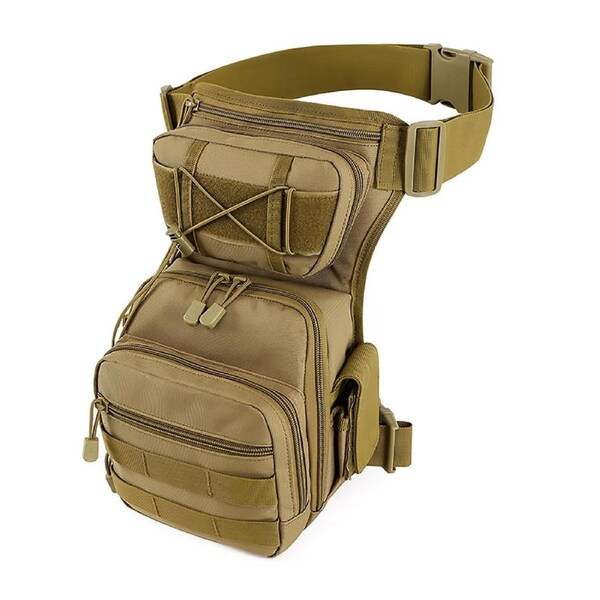 Men Drop Leg Bag Tactical Thigh Waist Fanny Pack Hiking Cycling Outdoor Use