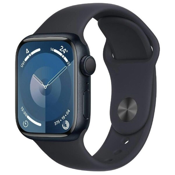 Apple Watch Series 9 GPS + Cellular MRHR3ZP/A 41mm Midnight Aluminium Case with Midnight Sport Band S/M
