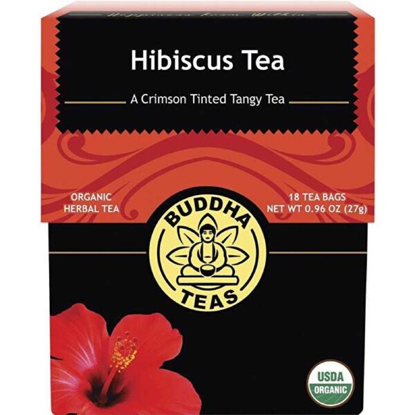 Buddha Teas Organic Herbal Tea Bags Hibiscus Tea 18pk