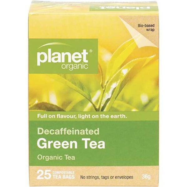 Planet Organic Green Tea - Decaffeinated Herbal Tea Bags 25pk
